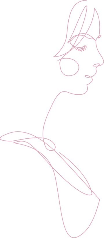 Outline vector icon of an woman
